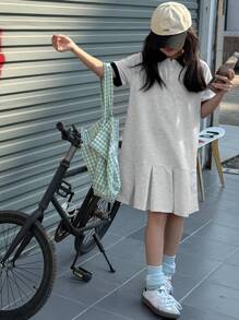 Dazy Kids Tween Girl Tween Girl Fall Dress,Back To School Clothes - Grey - View 6