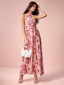 Enchnt Women Spring Simple Casual Daily Dress - Pink - View 7