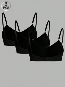 Set Of 3 Bra Styles: Brassier And Non-Wired Bra (Wireless) - Black - View 2