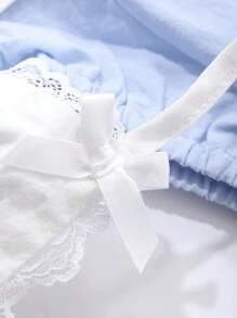 DAZY 2 pièces Set: Top à manches courtes et robe style camisole jeune fille simple, tenue décontractée de tous les jours, tenues d'été pour filles - Blanc - Voir 5