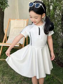 DAZY Young Girl Girl Fall Swimsuit One-Piece Vacation - White - View 6