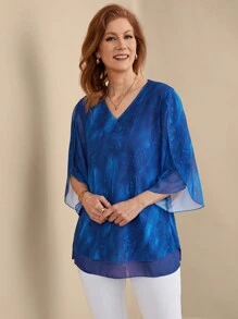 EMERY ROSE Women Casual Floral Print Shirt, Simple & Fashionable For Everyday Wear - Blue - View 5