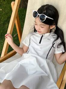 DAZY Young Girl Girl Fall Swimsuit One-Piece Vacation - White - View 1