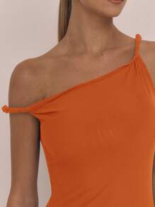 MUSERA 不对称领口开衩大腿长裙 夏季度假婚礼宾客微透毕业典礼伊比沙岛假日海滩冬季晚宴