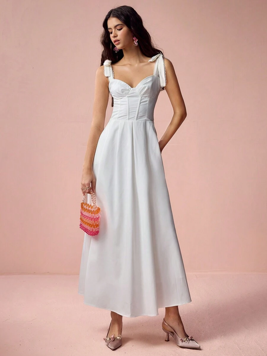 Enchnt Women's Simple Fashion Casual Daily Dress - White - View 1