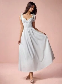 Enchnt Women's Simple Fashion Casual Daily Dress - White - View 6