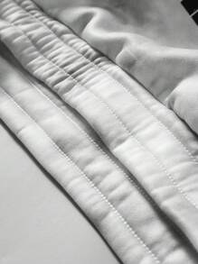 Manfinity LEGND 男士休闲扎染字母印花棒球运动衫 - 白色 - 查看 3