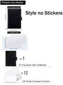 1 件预算活页夹，现金理财袋，带现金信封的 A6 预算活页夹，预算活页夹信封，用于预算资金、货币收集、卡片、票证收集（有多种颜色可供选择），波西米亚风 - 彩色 - 查看 5