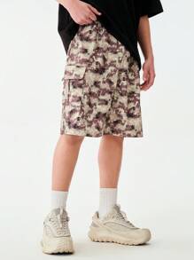 SHEIN Oversized beliebte Camouflage Shorts für Frühling und Sommer, eng anliegend und länger, vielseitig einsetzbar, ein Muss für die Straße - Verschiedenfarbig - Übersicht 4