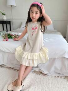 DAZY 年轻女孩秋季休闲连衣裙 - 杏色 - 查看 7