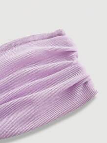 SHEIN ICON Women's Tight-Fitting Floral Decor Sexy Bandeau Crop Top