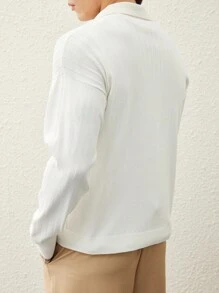 Manfinity CasualKnits Men's Casual Simple Style Cardigan, Daily Wear