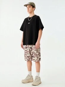 SHEIN Oversized beliebte Camouflage Shorts für Frühling und Sommer, eng anliegend und länger, vielseitig einsetzbar, ein Muss für die Straße - Verschiedenfarbig - Übersicht 7
