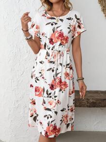 EMERY ROSE Đầm midi in họa tiết hoa ngày lễ giản dị cho nữ - Nhiều màu - Xem 3