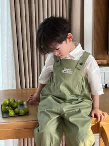 DAZY Young Boy Overalls, Fall Clothes - Green - View 4