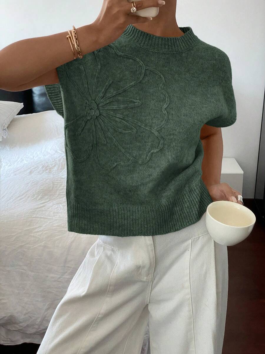 Siren Gaze 女士休闲针织毛衣上衣，简约时尚，适合日常穿着