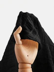 Anewsta Kaos Wanita Ukuran Besar Modis Elegan Serbaguna Kasual Lengan Panjang Pas Badan, Musim Semi/Panas - Hitam - View 5