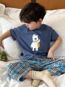 Dazy Kids Toddler Boys Home Clothes For Fall - Blue - View 1