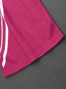 PAVTROS Manfinity Streetrush Men Short Sleeve Letter Print Simple T-Shirt And Pants Set, Men Tracksuit, Men Two Pieces Outfits, Men Clothes, Boyfriend Gift - Multicolor - View 4