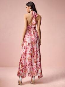 Enchnt Women Spring Simple Casual Daily Dress - Pink - View 2