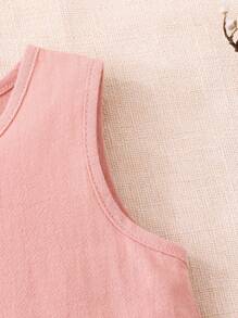 Souflis Souflis 2 件装女婴粉色优雅华丽可爱休闲装，春夏 - 粉色 - 查看 3