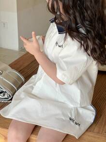 DAZY 2pcs/Set Young Girls Autumn Outfits - White - View 1