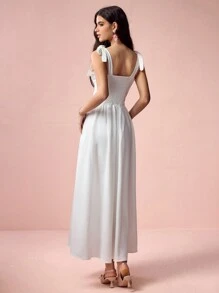 Enchnt Women's Simple Fashion Casual Daily Dress - White - View 2
