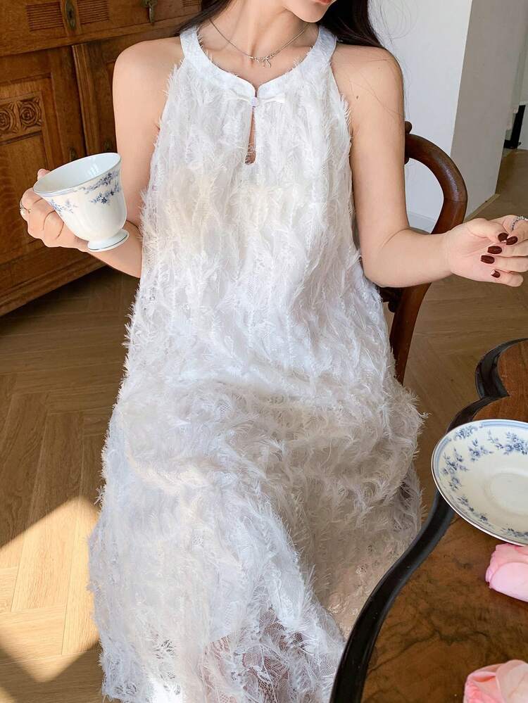 Vestido informal de longitud media para mujer, vestido sencillo y elegante para uso diario