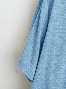 大码休闲百搭简约 V 领短袖 T 恤