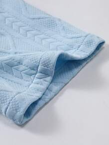 Manfinity Homme 男士度假休闲风，INS搭配时尚短袖衬衫和短裤套装，夏威夷海滩度假、音乐节和日常装扮，送给男朋友或老公的礼物。舒适的服装 - 藍色 - 查看 6