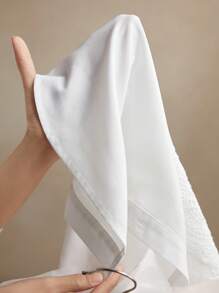 Anewsta 钩针拼布曲线优雅宽松大码女式衬衫，适合夏季度假 - 白色 - 查看 8