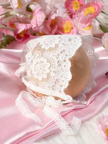 Newborn Baby Plain Color Lace Photography Hat