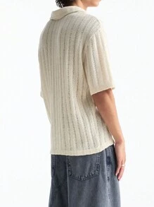 Men's Casual Solid Color Short Sleeve Knit Top