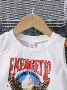 Young Girl Knit Cute Girl Graphic Round Neck T-Shirt - White - View 4