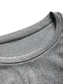 Gym Rark Camiseta deportiva de manga larga con cuello redondo y estampado de letras para hombre - Gris - Ver 6