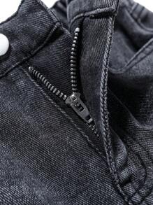 Quần Jeans ống đứng ôm màu xám đậm thời trang phong cách Âu Mỹ cho bé trai tuổi mới lớn - Màu xám đen - Xem 4