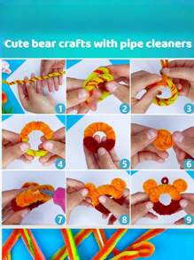 100/200/300/500 件绿色管道清洁器工艺用品，多色雪尼尔茎，加密雪尼尔茎，软扭纹棒，管道清洁器茎适用于艺术和工艺项目创意 DIY 装饰品