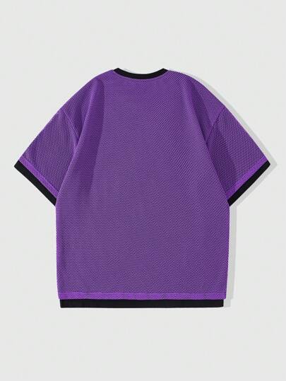 Prep Men's Jersey Cotton Blend Mesh College Tee, Spring/Summer
