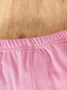 2 pièces Set mode jeune fille: Veste courte à capuche décontractée de couleur unie et pantalon long évasé