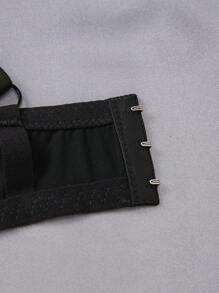 1 件女士加大码对比色蕾丝性感聚拢钢圈胸罩，浪漫设计内衣 - 彩色 - 查看 5