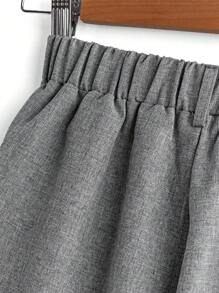 SHEIN 青少年男孩休闲单排扣直筒裤，适合上学、通勤和日常生活 - 深灰色 - 查看 4