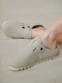 Solecia Women's Round Toe Thick Sawtooth Bottom Slip-On Comfortable Simple Casual Platform Loafers