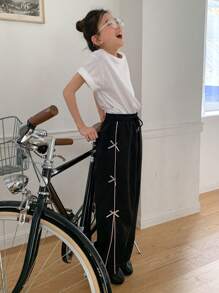 Dazy Kids Tween Girl Fall Long Pants - Black - View 3