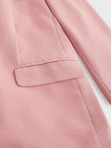 Manfinity VCAY 2pcs Fitted Single-Breasted Collar Casual Suit Set, Suitable For Everyday Wear - Baby Pink - View 3