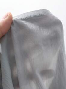 Dazy-Less 2pcs Women Pleated Linen Collar Set Old Money Style - Grey - View 8