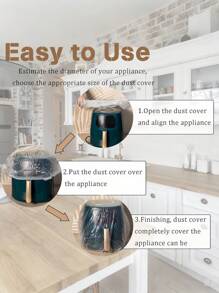 10 pièces Housses de protection jetables transparentes de 45/65/100 cm pour appareils ménagers avec bande élastique. Protecteurs de meubles anti-poussière épaissis. Convient aux petits appareils électroménagers tels que fours, autocuiseurs, blenders, grille-pain, friteuses à air, autocuiseurs électriques. Convient pour l'école, le bureau, la maison, les déplacements, les sacs, le stockage