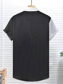 Manfinity Homme Chemise décontractée à manches courtes à imprimé floral pour homme, pour le printemps et l'été, convient pour le mari, le travail