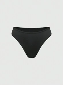 ROMWE 4pcs Set Gothic Punk Skull Rose Milk Silk Thong Panties - Black - View 10