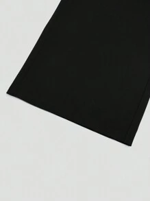 SHEIN MOOSTA Damskie luźne spodnie z wysokim stanem i szerokimi nogawkami, minimalistyczny styl do codziennego noszenia