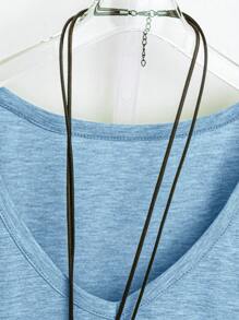 大码休闲百搭简约 V 领短袖 T 恤